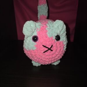 Plush And Teal Crochet Loaf Cat